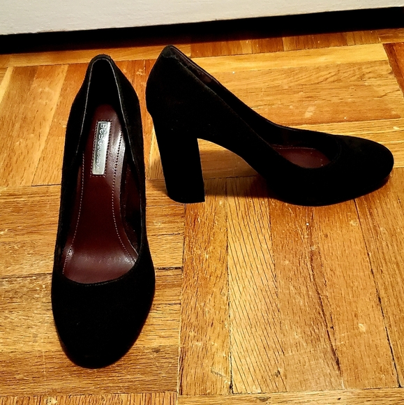 BCBG Suede Block Pumps - Picture 2 of 5